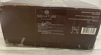 #ad Signature Hardware SHGF8010MB Single Handle Pressure Balancing Valve Trim Black $124.99