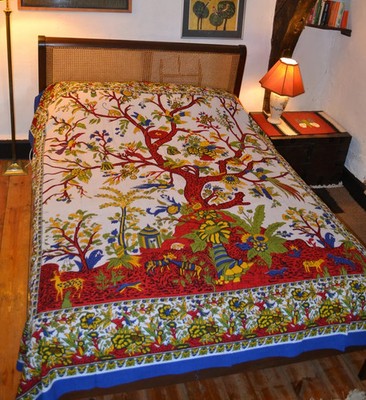 Tree of Life Blanket Throw Cotton Blend Print Art Design Home Decor