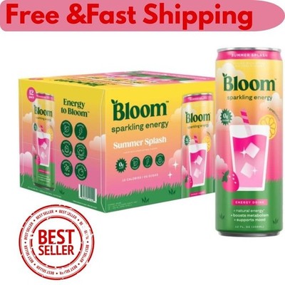 12 pack Bloom Summer Splash Sparkling Energy, 12 fl. oz. Best Price