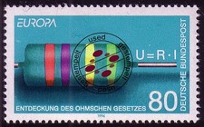 1732 Europa/CEPT 80 Pf Ohmsches Gesetz Georg Simon Ohm, O
