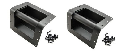 (2 PACK) PENN ELCOM H1105/90 Blk Steel Bar Speaker/ Case Corner Handle w/screws