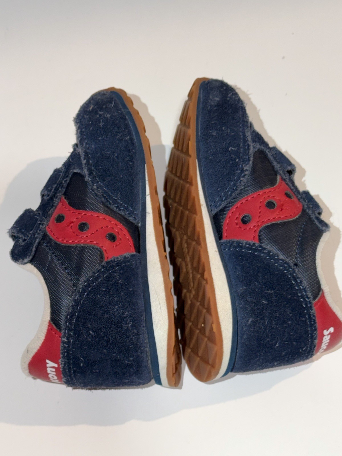 Saucony Jazz HL Baby Toddler Sneakers 5.5W 5.5 Wide Navy Blue Red Suede Uppers thumbnail 10