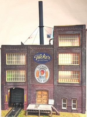 Model RR Building FLATS Background Scenery ''Tucker Brewery'' 01-4 Choose size!