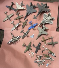 Lot Of 17 Vintage Diecast Collectible Military War Planes For Parts Or Repair