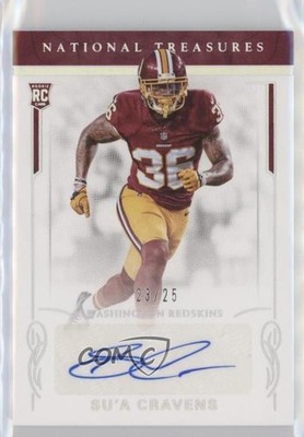 2016 Panini National Treasures Holo Silver 23/25 Su'a Cravens Rookie Auto RC z4k