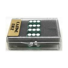 Koplow Casino Dice d6 Precision Casino Dice - Green w/White (2) NM