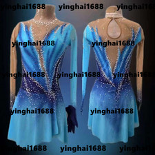 New figure skating dress Y0006---Blue gradient