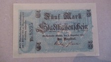 Niemcy Notgeld, Fürstenwalde 5 marek, 03.12.1918 unc.