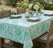 Assorted Sizes Diamond Square Cross Vinyl / Flannel backed Tablecloth by Elrene