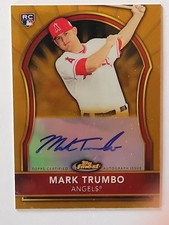 2011 Topps Finest - Mark Trumbo #71 Rookie Autographs Gold Refractor /75 (AU,...