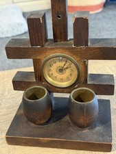 Antique 1905 Made In USA Table Clock Candle Holder Western Clock Mfg Illinois