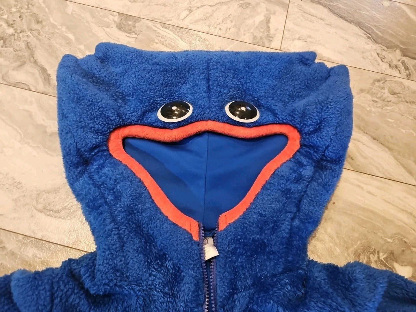 Poppy Playtime Huggy Wuggy Jacket Hoodie Full Zip Fleece Youth Sz Small