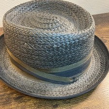 Vtg Stetson Brown Braided Straw Fedora Trilby Mens Hat Size 7 Woven