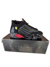 VNDS Air Jordan 14 Last Shot 2012 size 7Y Black/Red Ferrari Laney toro toe