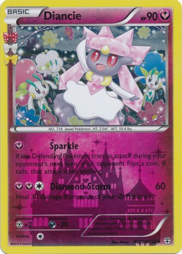 Diancie - RC22/RC32 - Uncommon LP, English Pokemon Generations