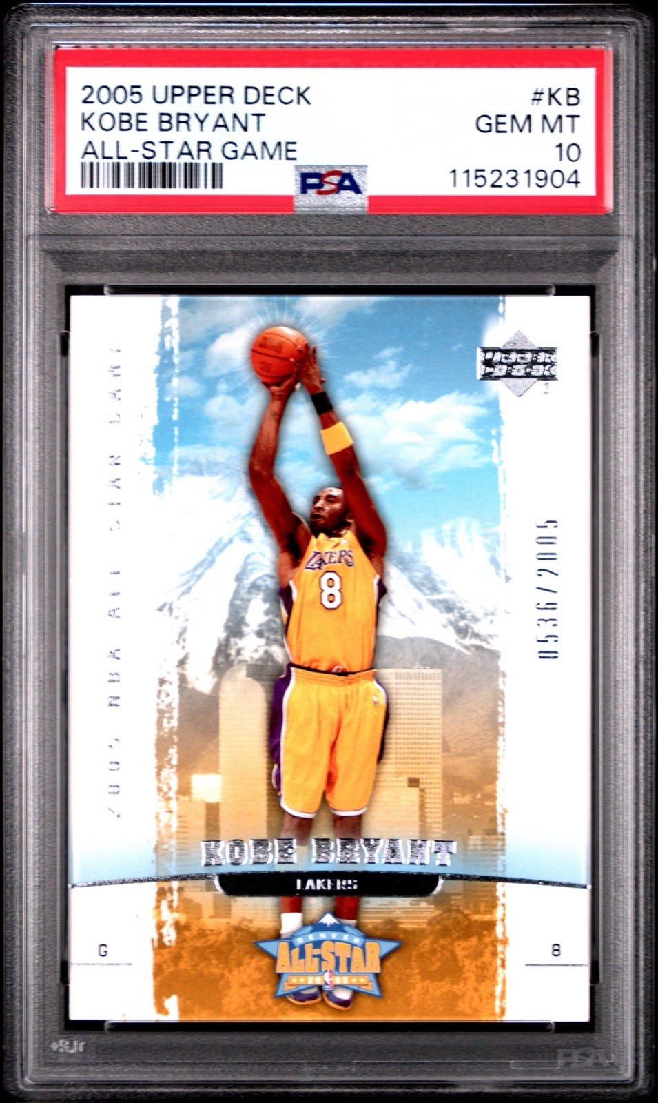 Kobe Bryant /2005 All-Star Game PSA 10 GEM MINT 2005 Upper Deck SSP POP 14 view 1