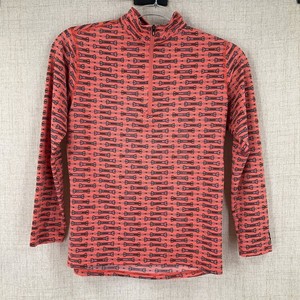 Kerrits Top Kids XL Coral Horse Bit Quarter Zip Breathable Riding Equestrian