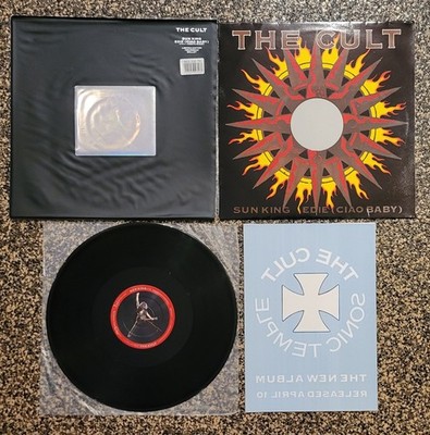 The Cult - Sun King UK 1989 Lmt Ed Hologram Wallet 12'' Single RARE! + Bonus Item