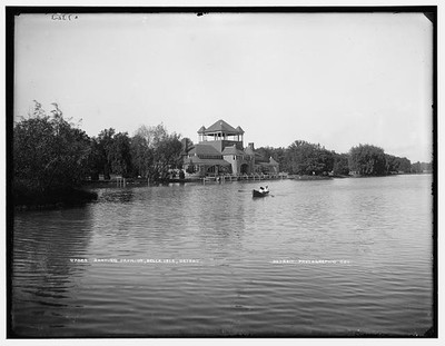 Skating pavilion,water,recreational facilities,Belle Isle Park,Detroit,MI,1880