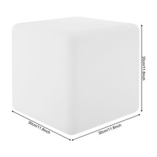 12 inch LED Light Cube Stools Chair W/Remote Control 16 RGB Colors Rechargeable