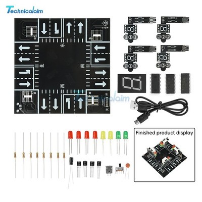 DC5V 1A Traffic Light Delay Design Signal Light DIY Kits Welding Practice