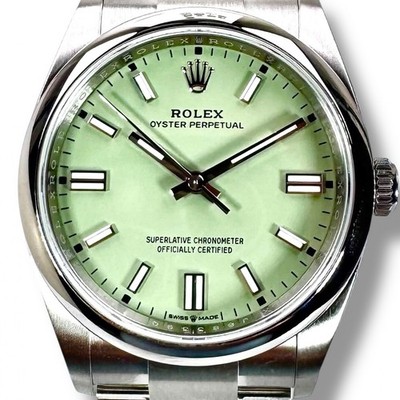 Green Rolex Oyster Perpetual 126000 Pistachio Unworn 2025