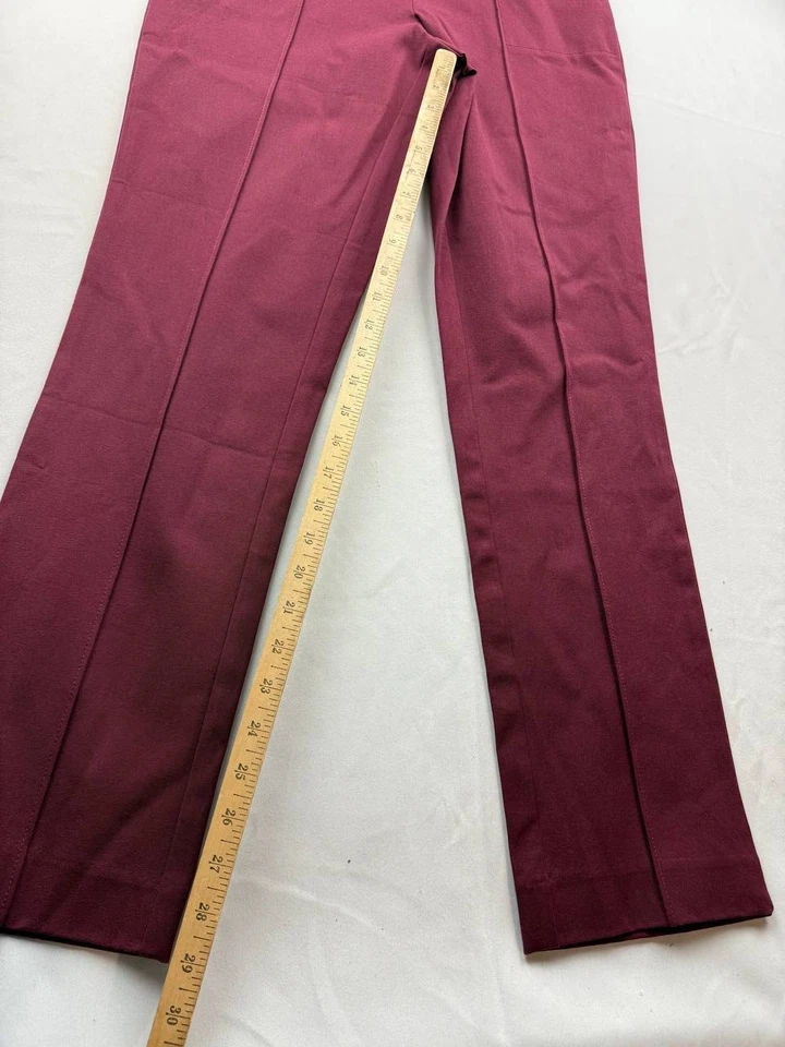 Isaac Mizrahi Live Womens Pull On Pants Ankle Straight Leg Pockets Size 6 Red - Image 2 of 4