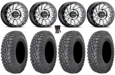 Raceline Squad Bdlk 15''Wheels Si +10mm 33''Parallax Tires Can-Am Maverick X3