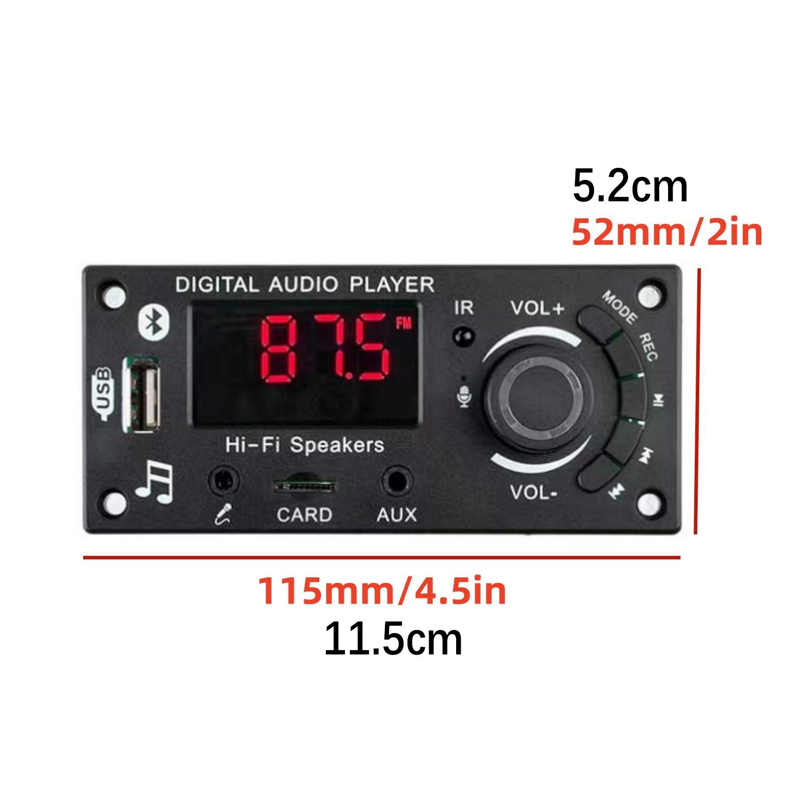 New Bluetooth MP3 Decoder Board 2*50W Amplifier Audio Player Car FM Radio Module