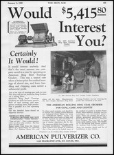 1929 American Pulverizer St Louis MO Photo Steel Crusher Machine Worker Print Ad