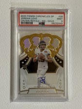 2020 Chronicles Crown Royale Jordan Love Rookie Auto Gold /7 PSA 9 Packers Utah