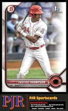 Justice Thompson 2022 Bowman #BP-59 Cincinnati Reds Prospects