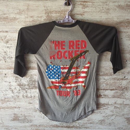 Vintage Sammy Hagar The Red Rocker 1983 Tour Concert Shirt Raglan Sleeve - Picture 3 of 14