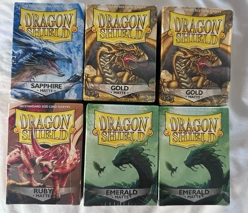 Dragon Shield Matte Deck Sleeves Protectors Lot of 6 Packs Sealed