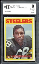 1972 Topps #101 L.C. Greenwood Rookie Card BGS BCCG 8 Excellent+