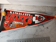 VTG Kansas City Chiefs Pennant Flag Souvenir AUTOGRAPHED Dontari Poe Eric Berry