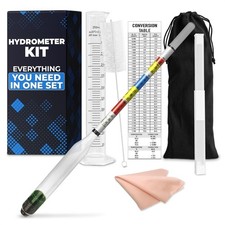 Triple Scale Hydrometer Alcohol Kit for Fermentation Tracking Beer  Mead