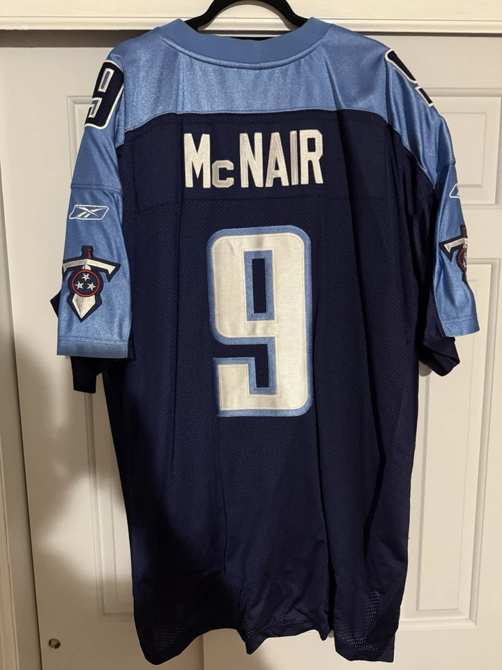 Camiseta de futebol autêntica Steve McNair Tennessee Titans #9 - Imagem 4 de 4