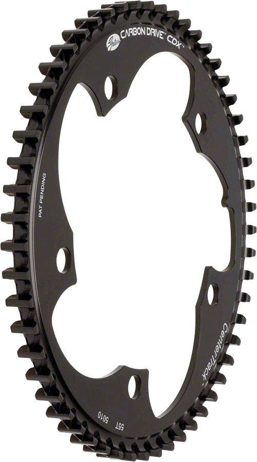 Gates Carbon Drive CDX CenterTrack Front Belt Drive Ring - 55t, 5-Bolt, 130mm BC