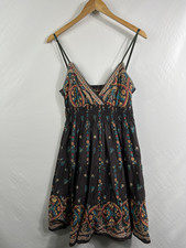 Speed Control New York Floral Sleeveless Babydoll Y2K Sundress Size L