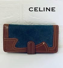 CELINE Long Wallet with 16 Card Slots Authentic