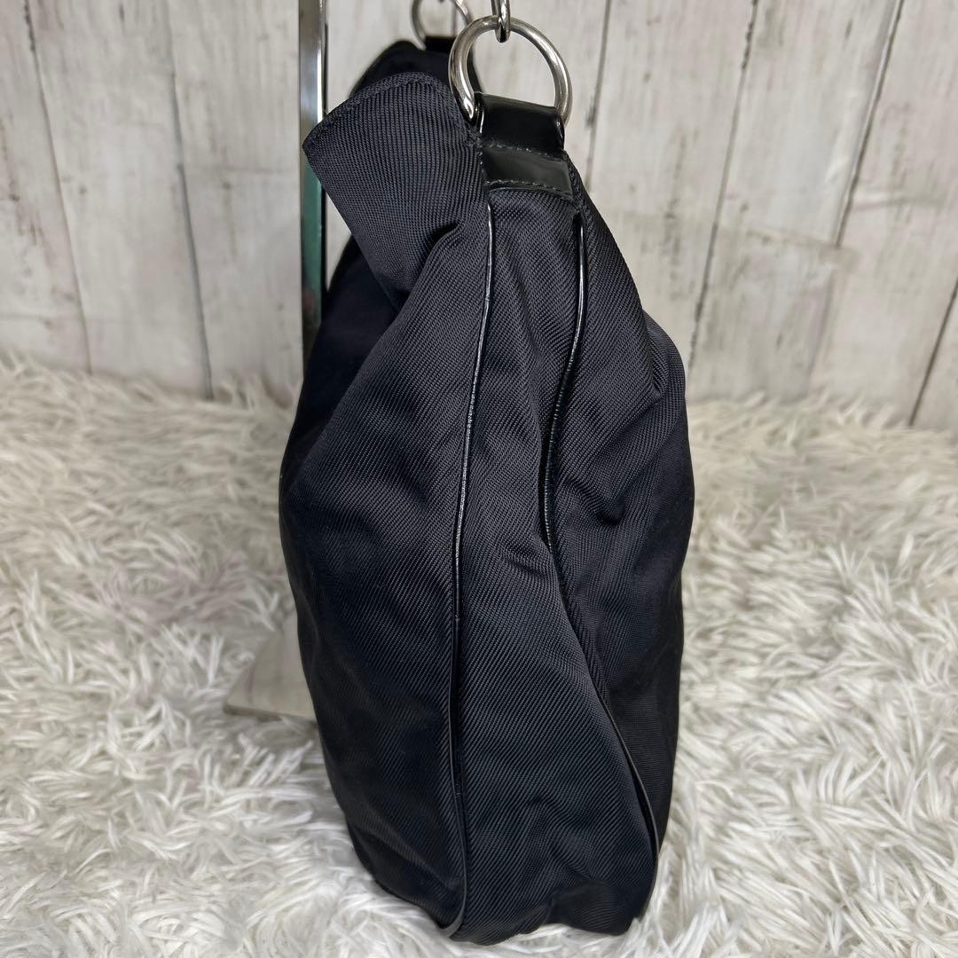 Minimal Bamboo Gucci Nylon Bag Handbag Black - GUCCI thumbnail 6