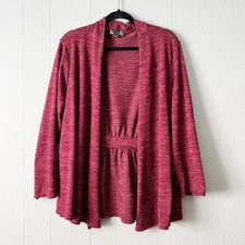 Naif Womens Cardigan Sweater 2X Soft Cozy Stretch Travel Workwear Career Casual