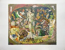 SANDRO CHIA "Oggetti che salgono" , 1993 litografia originale