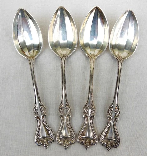 4 Towle Old Colonial Sterling Silver Teaspoons 5-5/8" No Monogram