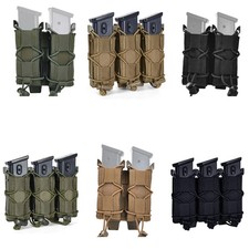 Tactical 9mm Triple Double Single Mag Pouch Military Pistol Rifle Magazine Pouch