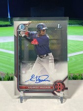 2022 Bowman Chrome Prospects Autographs #CPA-EV Eduardo Vaughan  Red Sox RC