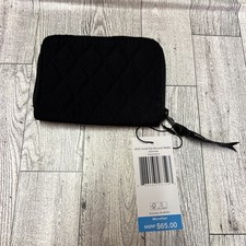 Vera Bradley Ultralight Essential Small Zip-Around Wallet in Black
