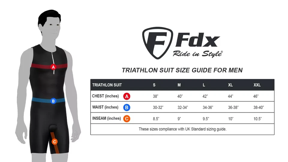 Men Triathlon Suit Cycling Running Compression Swimming Tri Skinsuit 5d padded - Image 4 of 4