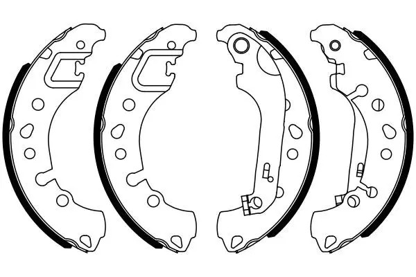 Brake shoes 0 986 487 961 BOSCH for FORD FIESTA VII FIESTA VII Van